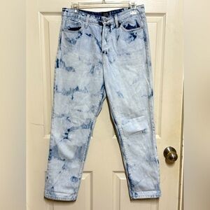 Simple Society Button Fly acid washed retro jeans